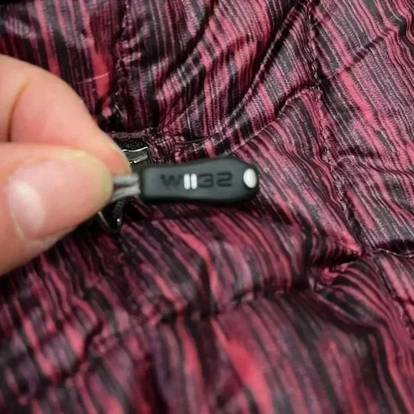 [W-XL]  32 Degree Heat Purple Pattern Zip Up Puffer Spandex Sleeves Jacket s - Picture 8 of 12